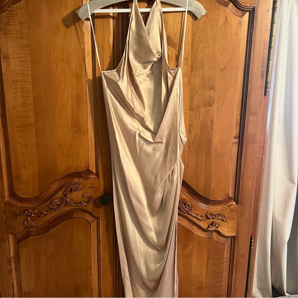Amanda Uprichard champagne wedding dress - Picture 3 of 4